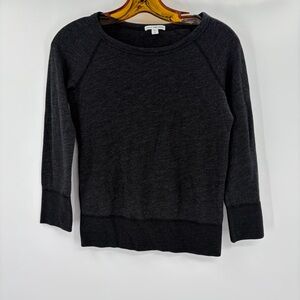 Standard James perse women’s grey long sleeve supima everyday sweatshirt size xs